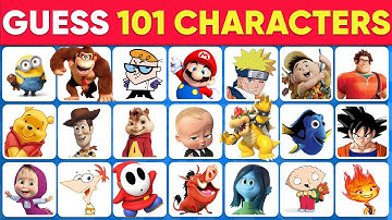 Guess 101 Characters in 3 Seconds | Super Mario Bros, Inside Out 2, Despicable Me 4, Spider-Man