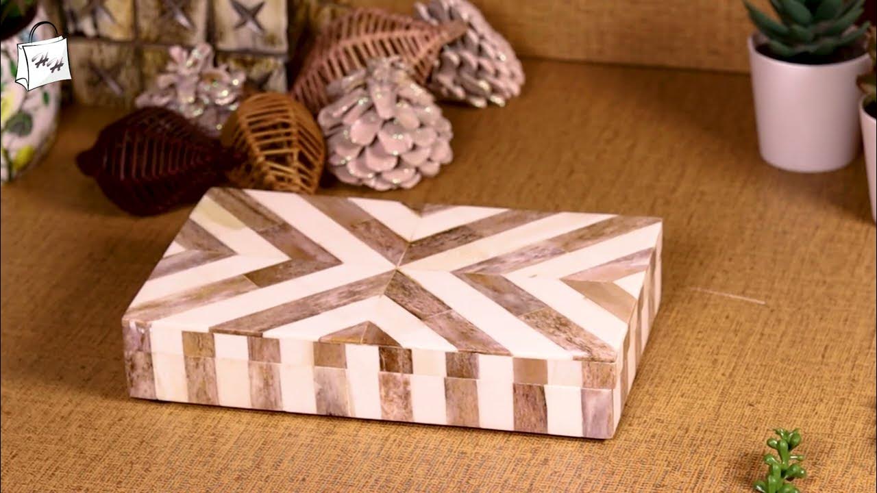 Handmade Decorative Storage Box Chevron Pattern Jeweler Box