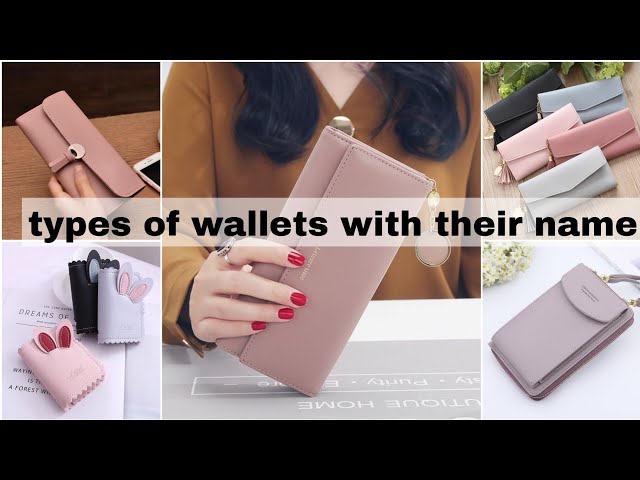 11 different types of women's wallet with name