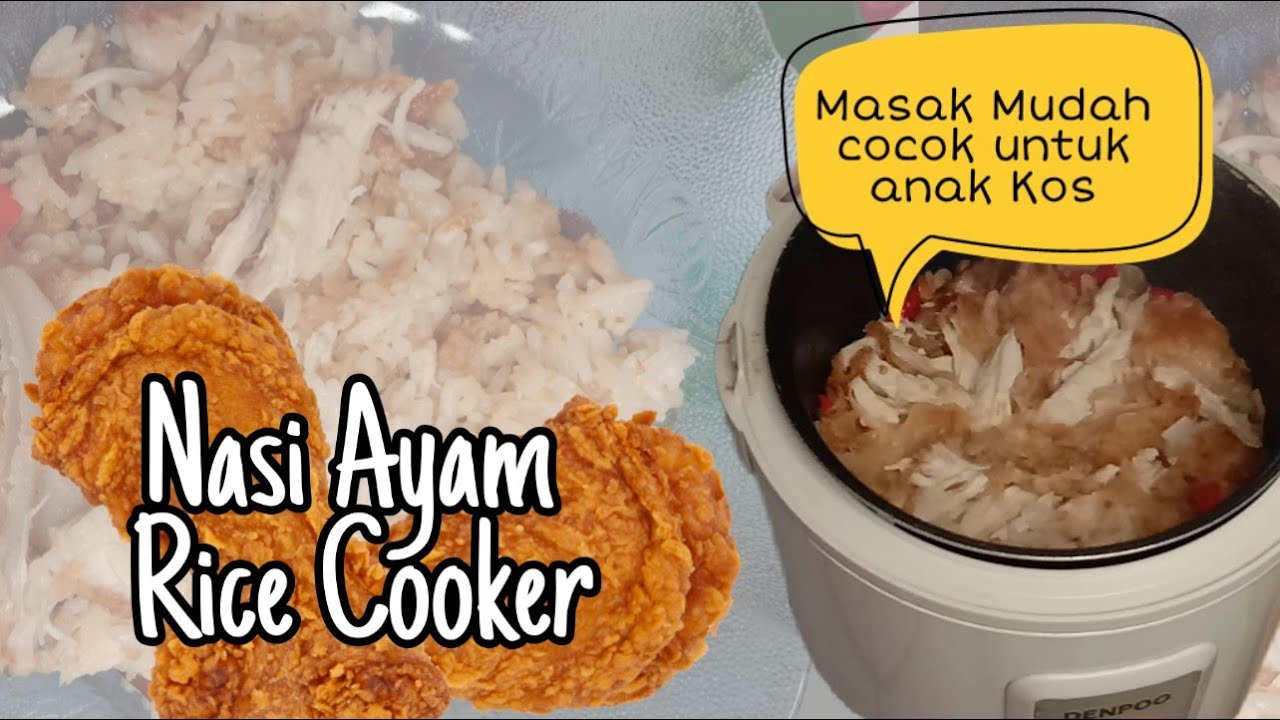 Resep Nasi Ayam Rice Cooker Cara Mudah Memasak Untuk Anak Kos Youtube