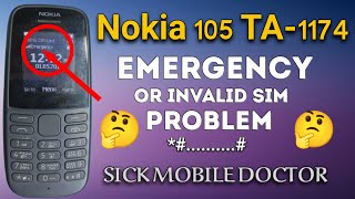 Nokia 105 TA-1174 IME Change code|Emergency & Invalid Sim||No signal Repair Fix Just In Tow Minutes