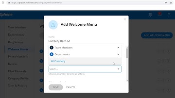 Welcome Menu | Admin: How To Set A Your Welcome Menu
