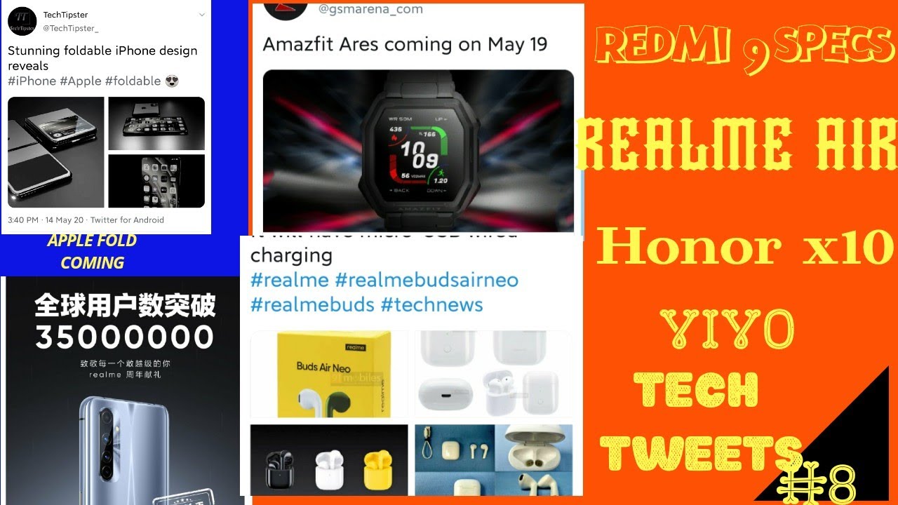 Tech tweets 008|Realme budget air buds🔥|samsung galaxy m21|Redmi |Huawei and all😍