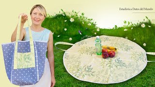 Tablecloth Bag 2 in 1 For Picnic Or Beach / Incredible Easy