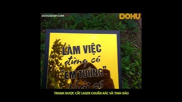 Tranh Slogan Động Lực Gương Vàng DOHU046: “Làm việc đừng có em tưởng phải có lương ...”
