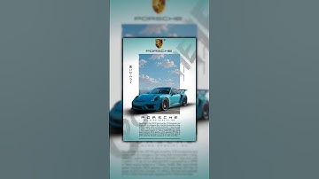 turning a random photo into poster using canva #canva#canvapro #poster #posterdesign #carposter #car