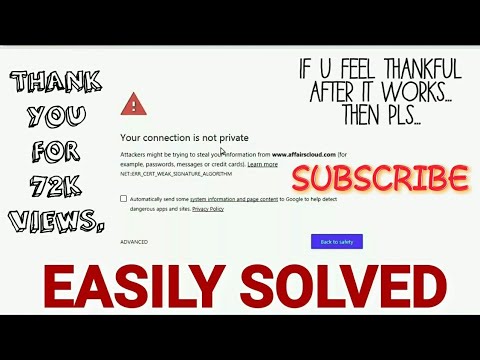 Your Connection Is Not Private Solved Easily In Google Chrome Youtube