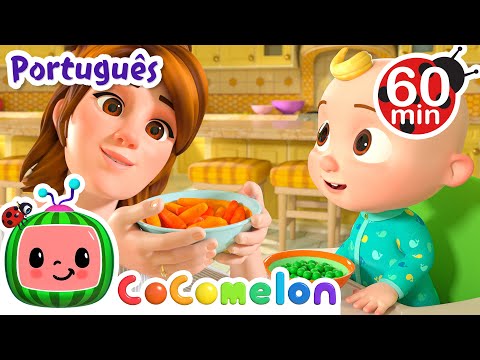 Canção dos vegetais | Cocomelon em Português | 1 HORA de Desenhos Animados e Músicas Infantis
