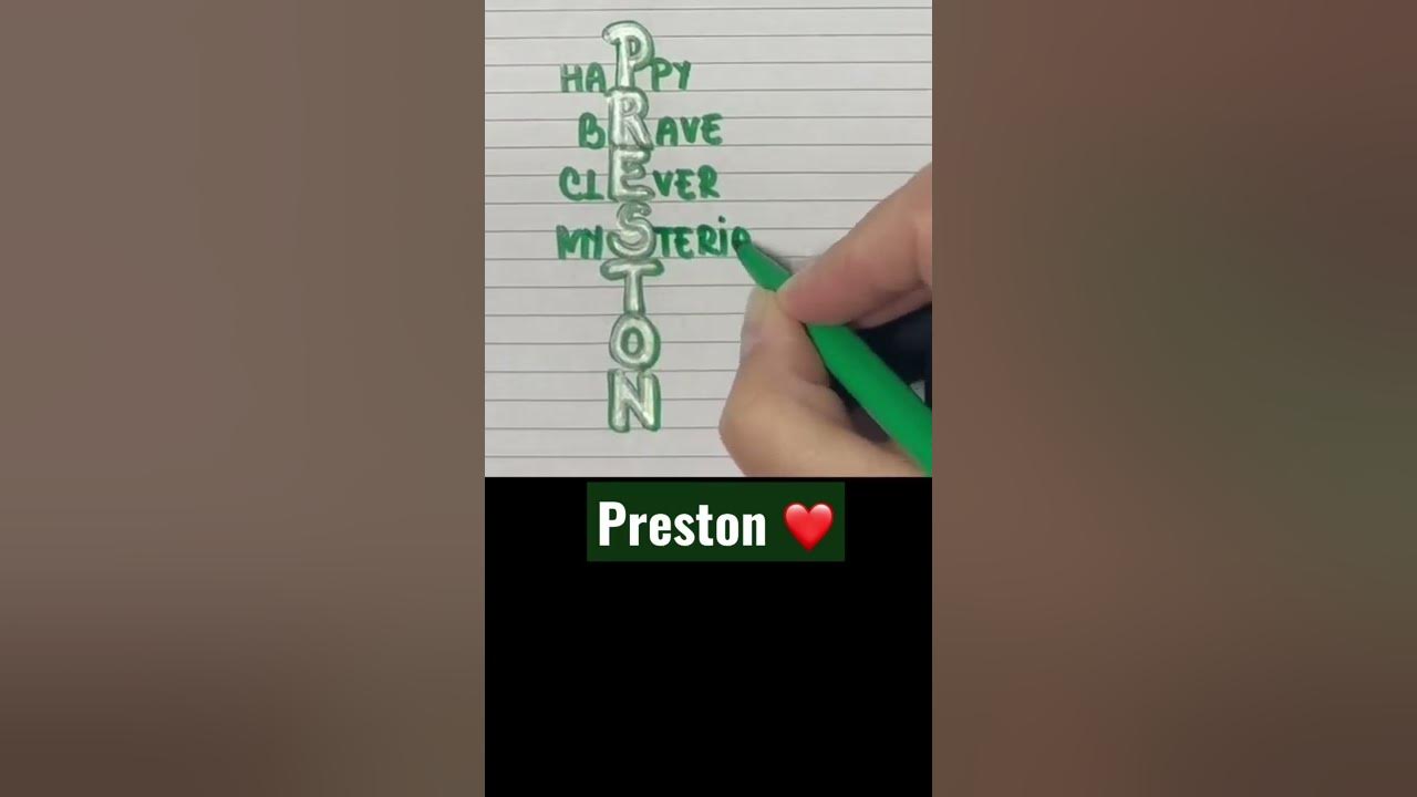Meaning of the name PRESTON meaning name preston YouTube