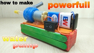 How to make POWERFULL - water pump - At home