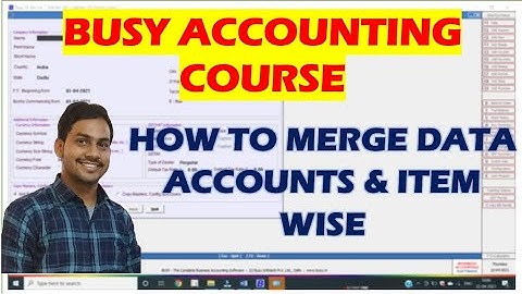 How to Merge Data in Busy Accounts & Item Wise | Busy Accounting Course | By Rajeev SIr