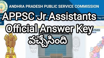 APPSC Junior Assistants Official Answer Key released