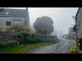 Enchanting english village mystical morning walk through foggy hampnett england