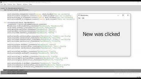 Menu PyQt5 GUI