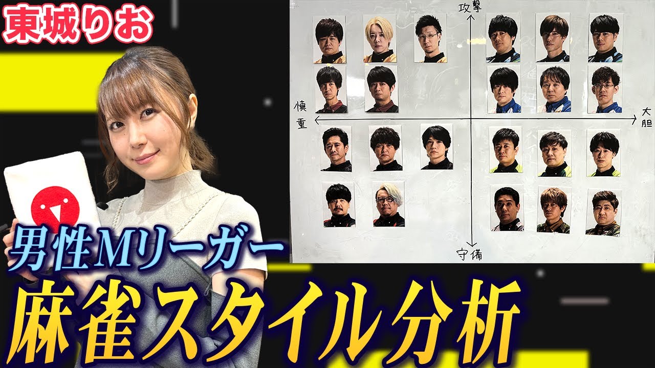 東城りおプロが男性Mリーガーの麻雀スタイルを徹底分析!【麻雀遊戯グラフ】