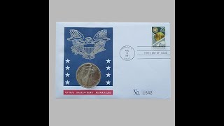 1991 USA Silver Eagle 1oz Fine Silver $1 Coin Cover - United States First Day Cover