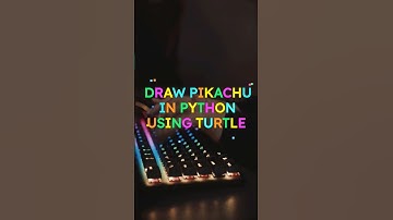 Draw Pikachu in Python | Turtle | #python #pikachu #shorts #youtubeshorts
