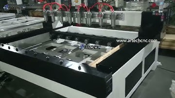 8 heads cnc router multi spindles and 8 rotary 4 axis for engrave cylinder round wood