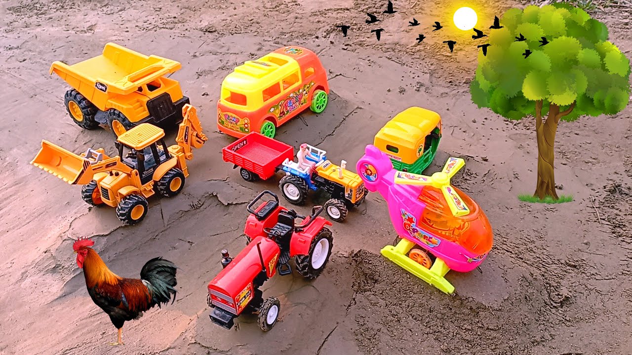 mini tractor trolley videos gadi wala cartoon tractor cartoon jcb