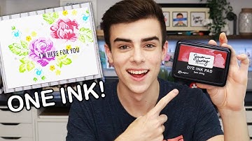 Stamp Layering Using ONLY ONE INK!