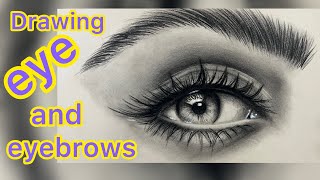 How to draw eye and eyebrows, easily #drawing #art #eye #howtodraw #viral #easy #stepbystep