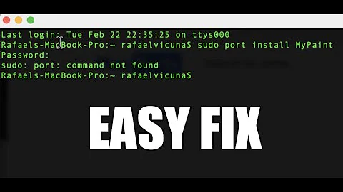 macOS MacPorts QUICK FIX - port: command not found