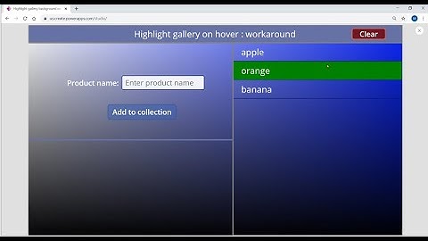 【PowerApps】 Change gallery item color on hover using Label control