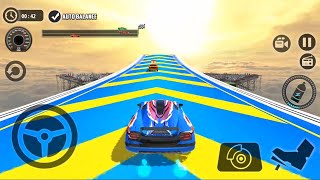 Impossible Car Tracks 3D - Blue Sport Car Driving Impossible Stunts Quick Race Android Gameplay