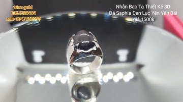 Nhẫn Bạc Ta Thiết Kế 3D Saphia Đen Lục Yên Yên Bái 1500K l trieu gold