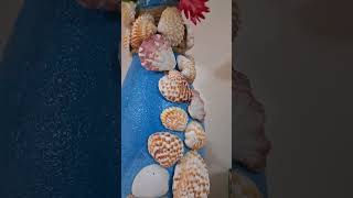 Sea shell craft &pista shell craft ideas.#cardboardcraft #seashell #diycrafts #viralideas