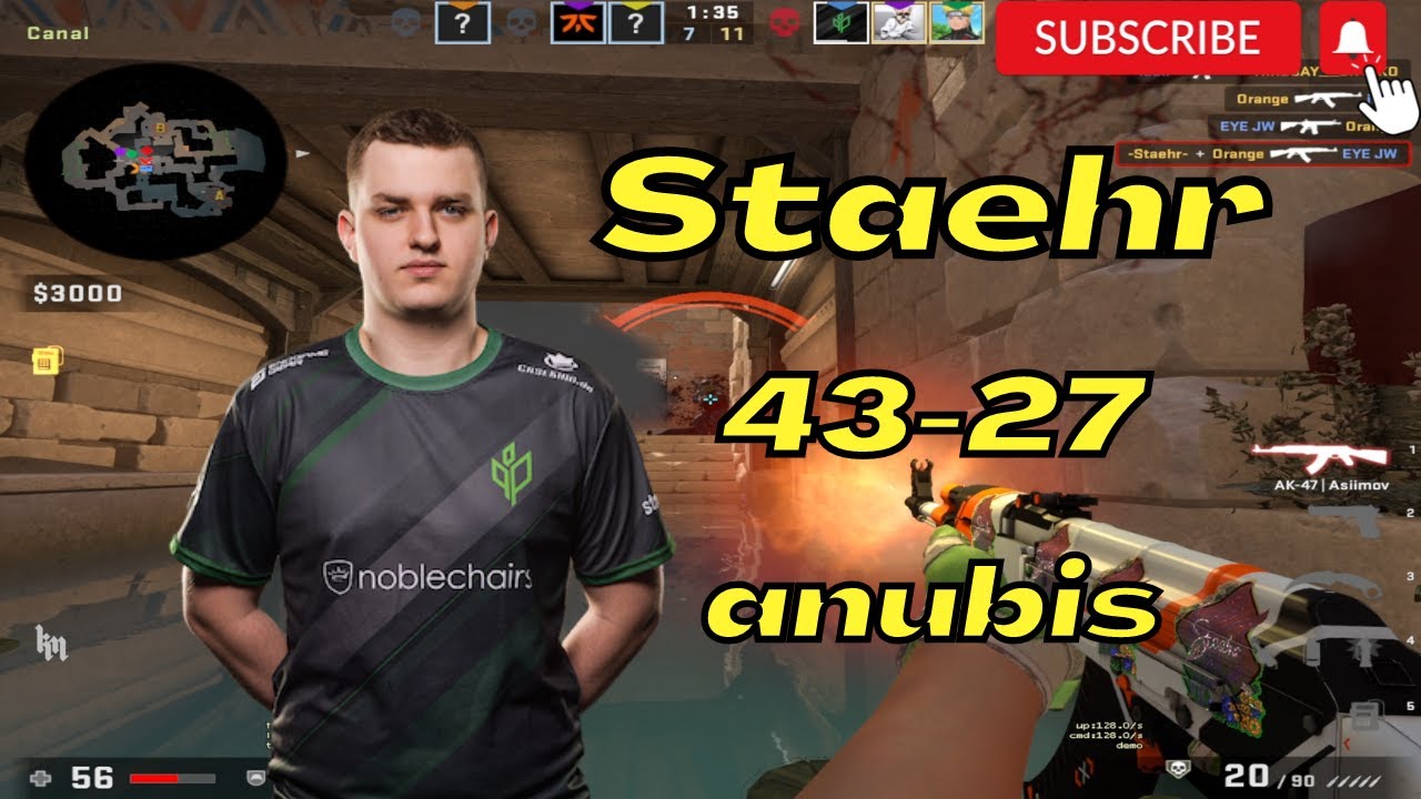 Staehr (43-27) w/device/zyphon/cabbi/NIKO (anubis) @ FACEIT ranked 2022 ...