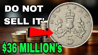 MOST POPULAR TOP 50 UK 5 PENCE, QUARTER DOLLAR,PENNIES,ONE PENNY COINS WORTH A LOT OF MONEY!