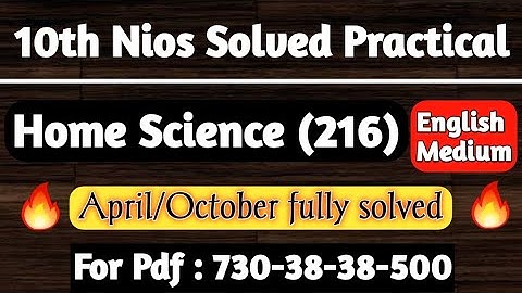 Home Science practical File | (English Medium) | 10th NIOS | Fully Solved- Hand Written Home Science
