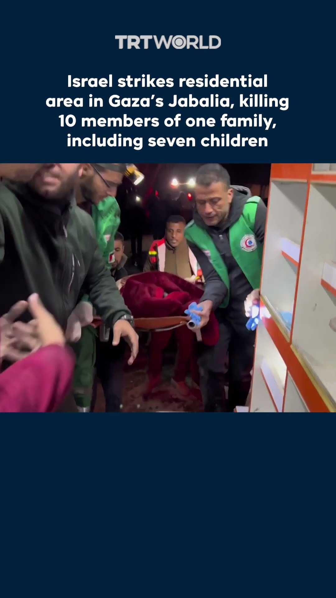Israel strikes residential area in Jabalia, killing 10, including 7 children