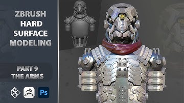 Zbrush hard surface modeling mr.robot part 9 the arms _ zbrush beginner tutorial DGO CG dgo cg 