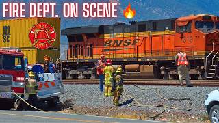 FIRE DEPARTMENT called in CAJON PASS, HELPERS to the RESCUE & Cut-Away on the Fly at SUMMIT