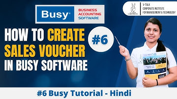 How To Create Sales Voucher In Busy ! Busy Tutorial in Hindi Lesson 06 ! #vtalkinstitute #busy !