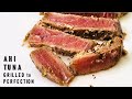 Herb infused grilled ahi tuna steaks  perfectly cooked tuna