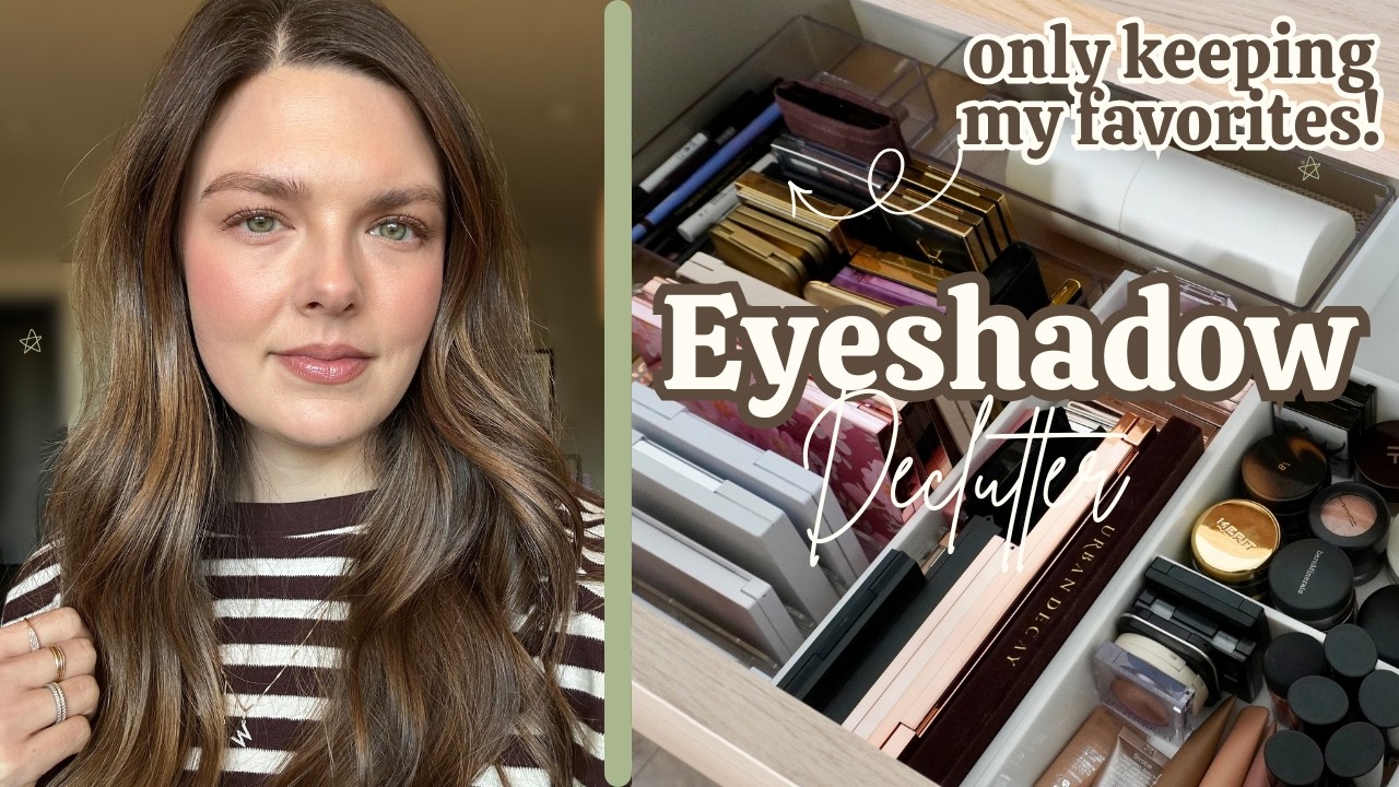 MAKEUP DECLUTTER! All My Eyeshadow Palettes & Single Eyeshadows ✨ ONLY Keeping What I Love!