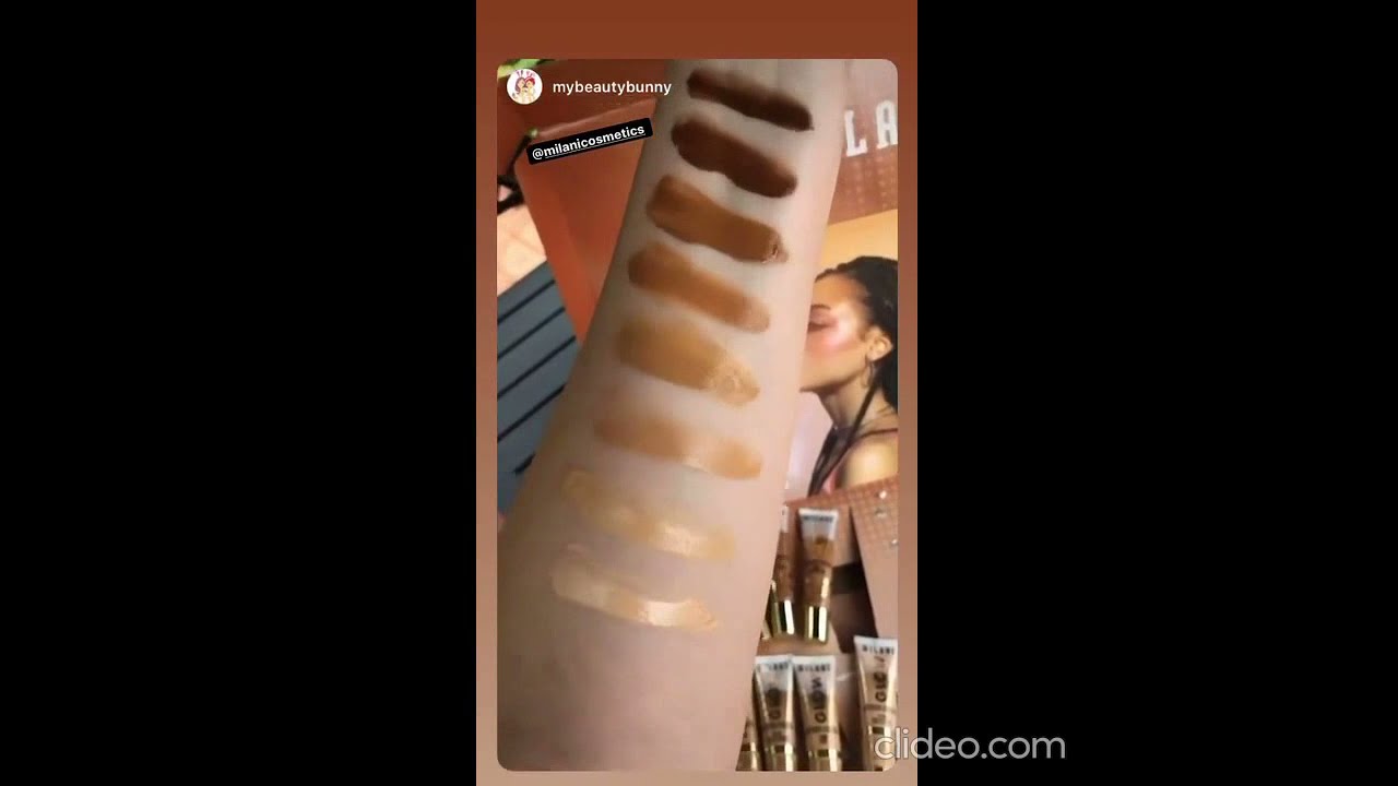 Milani Hydrating glow skin tint swatches !!!!! 25 medium shade review 🥥✨