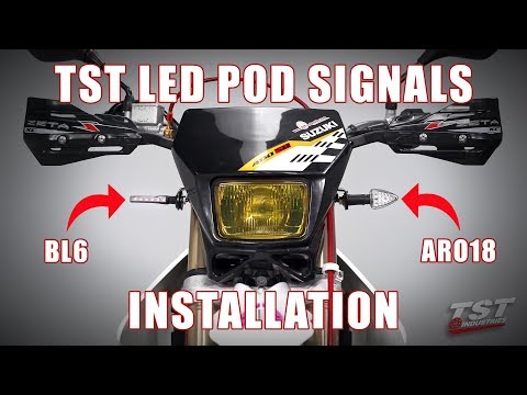 How to install TST LED Pod Turn Signals on a Suzuki DRZ400 by TST Industries