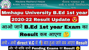 Mmhapu Maulana University BEd Exam Results Update, Download B.Ed 1st year Exam Results #mmhapu