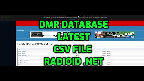 DMR -DATABSE LATEST CSV FILE-RADIOID.NET