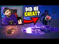 he picked up a cheaters dropped loot to win my custom... (should he win?)