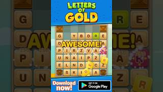 Letters of Gold - levels 3 12 and 982 portrait blue Android screenshot 1