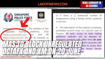 MAS to Block Unregulated OctaFx and XM on 20 June