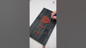 DIY String Art - String Artist Create Beautiful Heart Design || WooGlobe