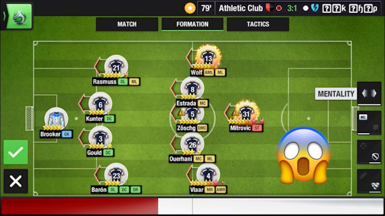 Top Eleven Save the result Hard Defending Tactic & Formation Top