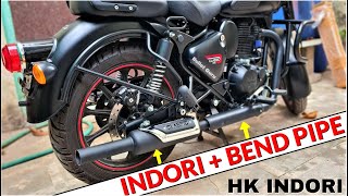 Installed🔥 Free Flow BEND PIPE + HK INDORI Silencer on New Classic 350 Reborn | Best Sound Ever