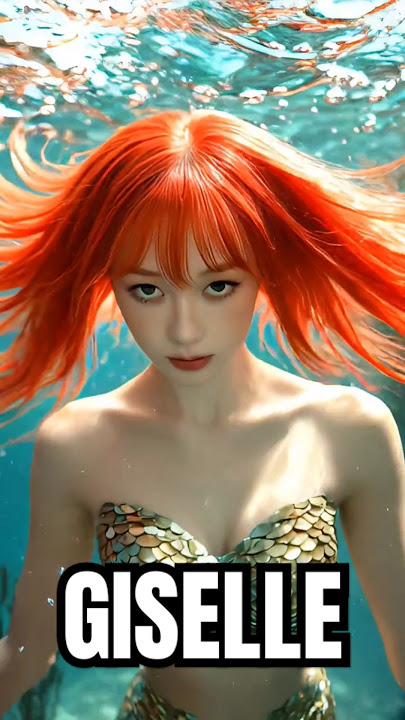 Red Mermaid Giselle.. #mermaid #giselle #aespa #kpop #shorts